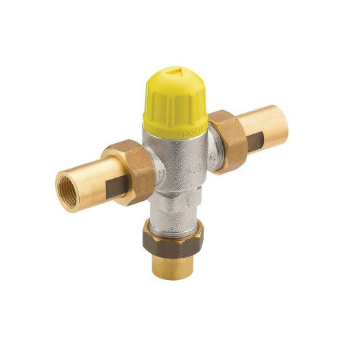 Mixing Tee with 1/2in FIP or 3/8in Compression Fittings in Chrome