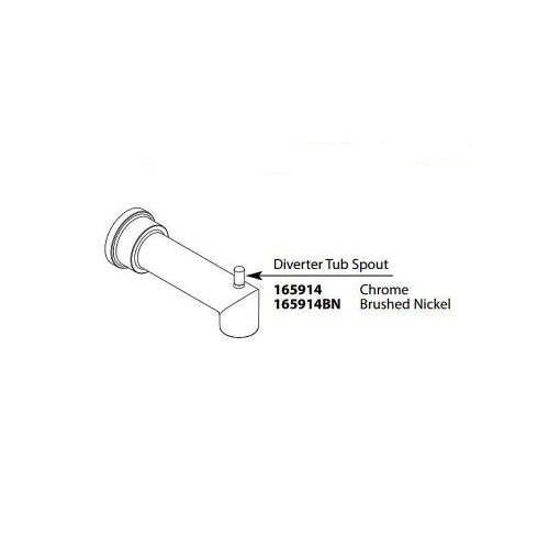 7-1/8in Tub Spout (With Diverter) in Brushed Nickel