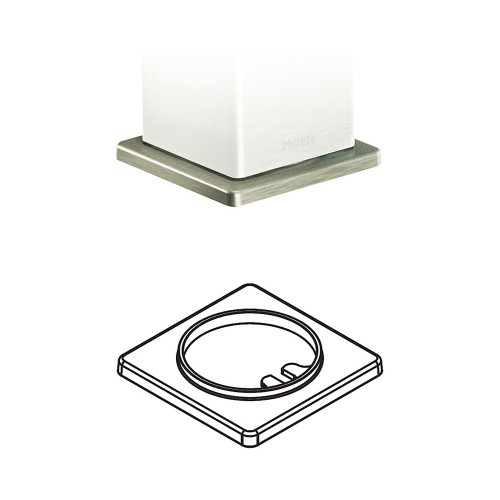 Spout Escutcheon for Two-Handle Roman Tub Faucet in Brushed Nickel