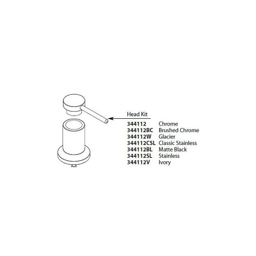 Moen 344112 Soap/Lotion Dispenser Head Kit in Chrome