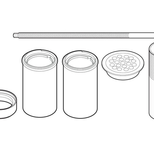 Extension Kit for Vessel Sink and Faucet in Oil Rubbed Bronze