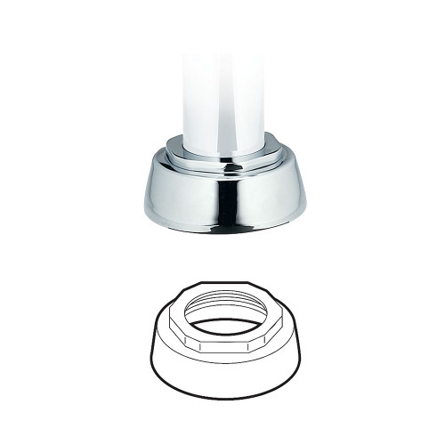 3/4in Top Spud Nut and Flange Assembly Kit in Chrome