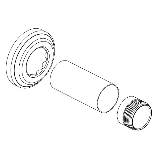 Replacement 3' Sweat Kit for Urinals in Chrome