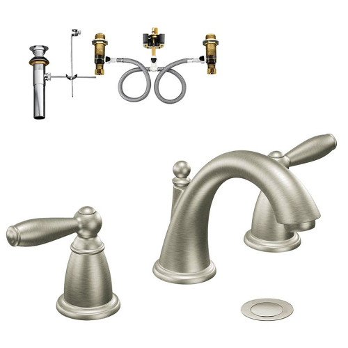 KLBR-D-T6620BN Two-Handle High-Arc Lavatory Faucet in Brushed Nickel