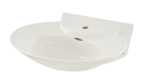 25-5/8-in Pedestal Bathroom Sink with Single Faucet Hole Drilled and Overflow, Less Pedestal in Cotton
