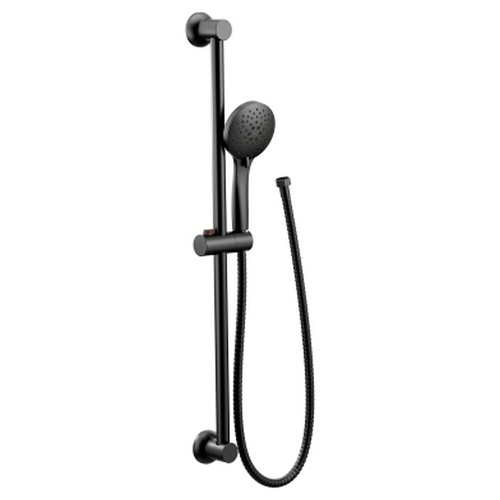 1.75 GPM Five-Function Eco-Performance Handheld Shower with Slidebar in Matte Black