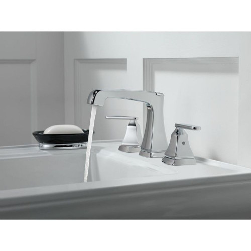 3564-MPU-DST Two Handle Widespread Lavatory Faucet - Metal Pop-Up in Polished Chrome