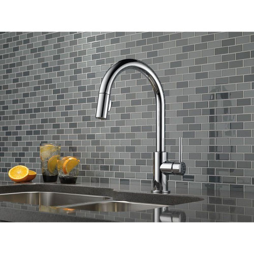 9159-DST Single Handle Pull-Down Kitchen Faucet in Polished Chrome