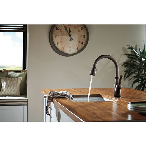 9178T-RB-DST Single Handle Pull-Down Kitchen Faucet with Touch2O Technology in Venetian Bronze