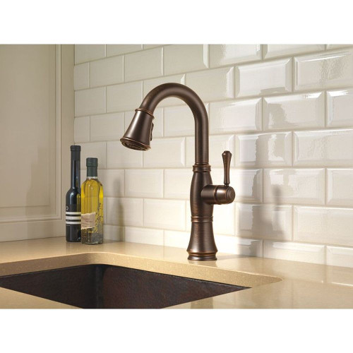 Delta 9997-RB-DST Single Handle Pull-Down Bar/Prep Faucet in Venetian Bronze Delta 9997-RB-DST Single Handle Pull-Down Bar/Prep Faucet in Venetian Bronze