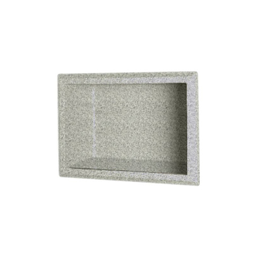 4.125-in D x 7.5-in W x 10.75-in H Solid Surface Soap Dish in Gray Granite