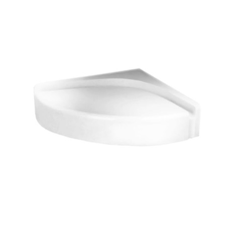 16.313-in D x 16.313-in W x 4-in H Solid Surface Shower Seat in Tahiti White