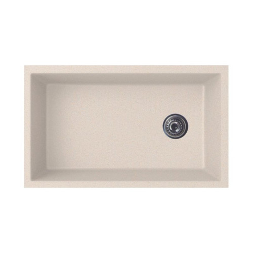 31.875-in D x 19.25-in W x 9.5625-in H Granite Undermount Single Bowl Kitchen Sink with 1-Hole in Granito