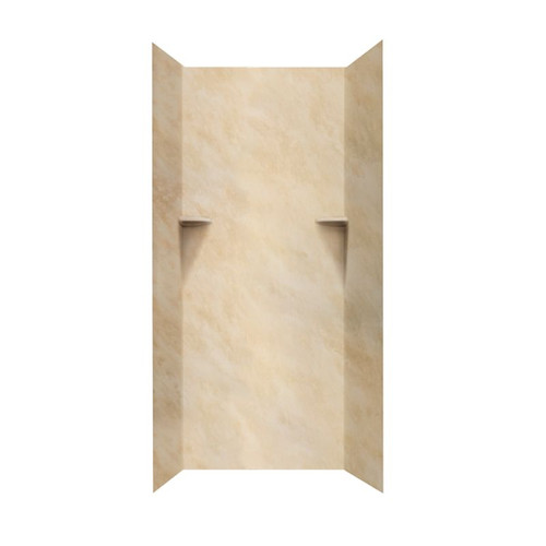 36-in D x 36-in W x 72-in H Solid Surface Shower Wall Surround in Golden Steppe