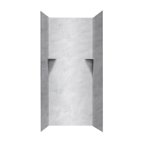 36-in D x 36-in W x 72-in H Solid Surface Shower Wall Surround in Tundra