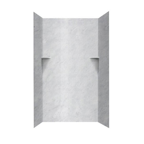 36-in D x 48-in W x 72-in H Solid Surface Shower Wall Surround in Ice