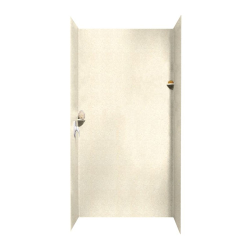 36-in D x 48-in W x 96-in H Solid Surface Shower Wall Surround in Pebble