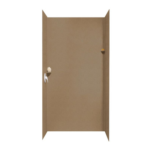 36-in D x 48-in W x 96-in H Solid Surface Shower Wall Surround in Barley