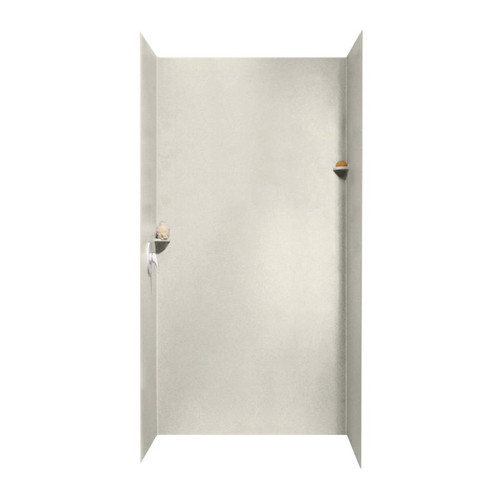 36-in D x 48-in W x 96-in H Solid Surface Shower Wall Surround in Glacier