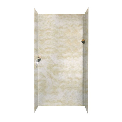 36-in D x 48-in W x 96-in H Solid Surface Shower Wall Surround in Cloud White