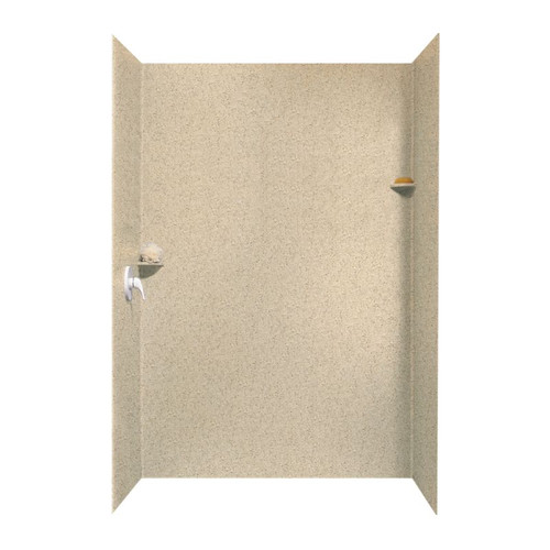 36-in D x 62-in W x 96-in H Solid Surface Shower Wall Surround in Bermuda Sand
