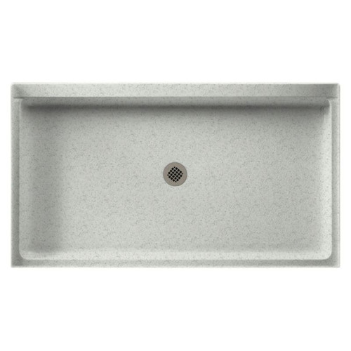 60.375-in W x 32.188-in D x 5.5-in H Solid Surface Shower Base in Tahiti Gray