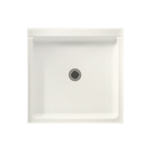 36.375-in D x 36.188-in W x 5.5-in H Solid Surface Shower Base in Tahiti Ivory