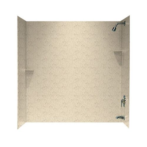 SS-60-3-050 30-in D x 60-in W x 60-in H Solid Surface Bathtub Wall Kit in Tahiti Desert