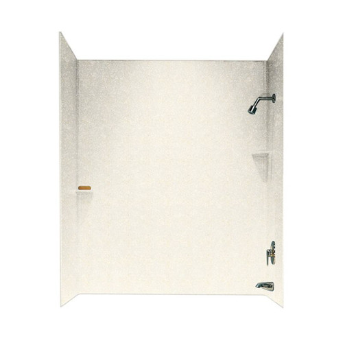Swan SS-60-3-168 30-in D x 60-in W x 60-in H Solid Surface Bathtub Wall Kit in Baby's Breath