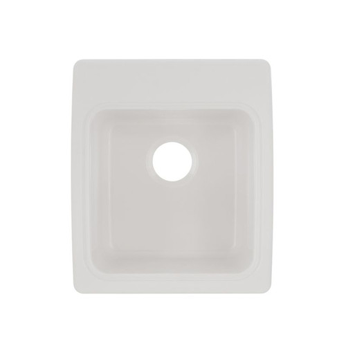 20-in D x 17.25-in W x 10.5-in H Solid Surface Utility Sink in White