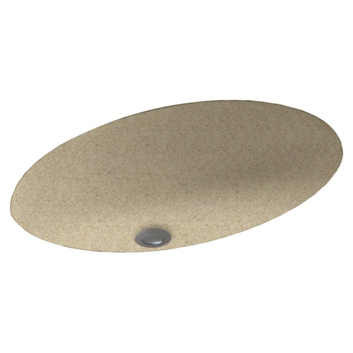 22.5-in W x 16-in D x 5.625-in H Solid Surface Undermount Bathroom Sink in Prairie 22.5-in W x 16-in D x 5.625-in H Solid Surface Undermount Bathroom Sink in Prairie