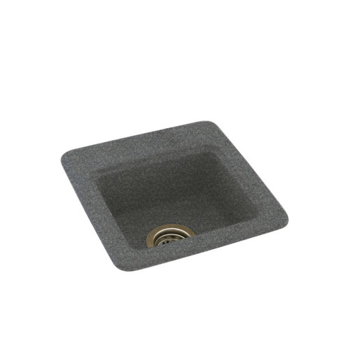 15-in D x 15-in W x 6-in H Solid Surface Drop-in Bar Sink with 1-Hole in Night Sky