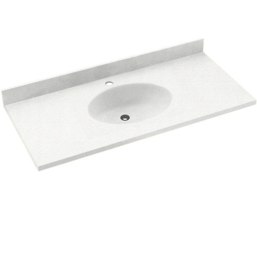 CH1B2231-011 Solid Surface 31-in x 22-in Integral Single Sink Bathroom Vanity Top in Tahiti White