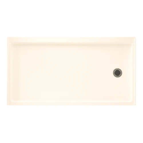 30.1875-in D x 60.375-in W x 4.1875-in H Veritek Shower Base with Right-Hand Drain in Pearl