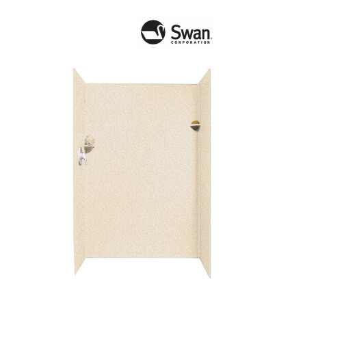 36-in D x 48-in W x 72-in H Solid Surface Shower Wall Surround in Almond Galaxy
