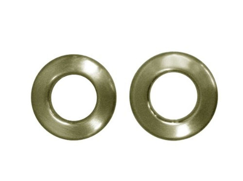 Set of 2 Designer Neck Jet Rings in Bright Brass