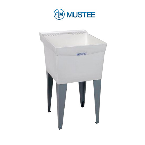 Laundry Tub 24x20 Floor Mount in White