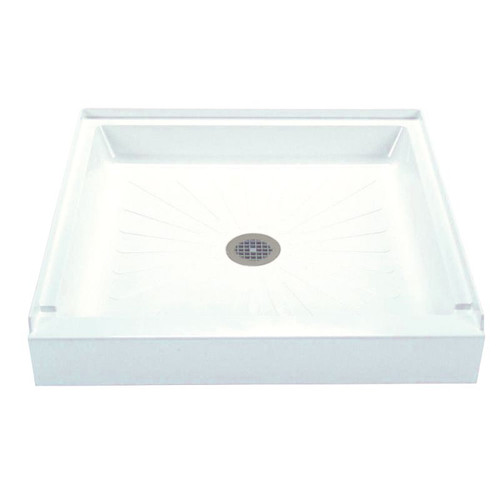 32-in L x 32-in W x 4.5-in H Shower Base in White