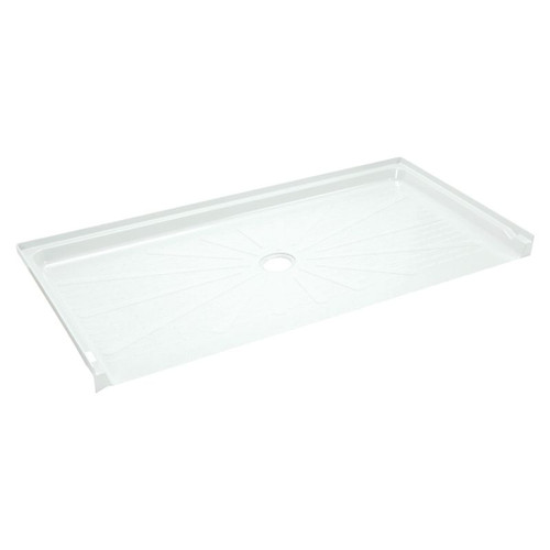 38-in L x 65-in W x 4-in H Shower Base in White