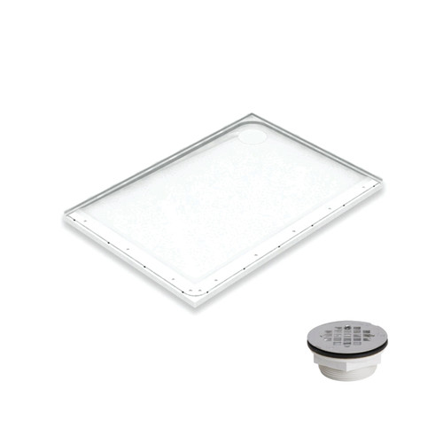 Mullen K26072R 49-7/8-in x 34-7/8-in Right-Hand Shower Base with Drain