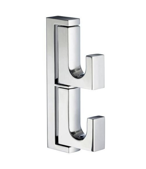 Swing Arm Double Hook in Polished Chrome