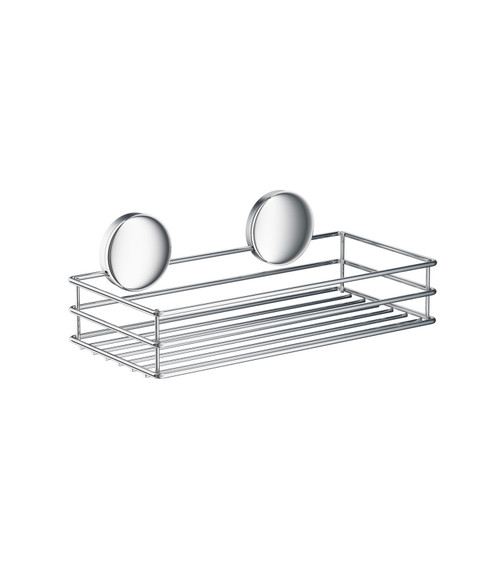 Self Adhesive Single Shower Basket in Polished Chrome