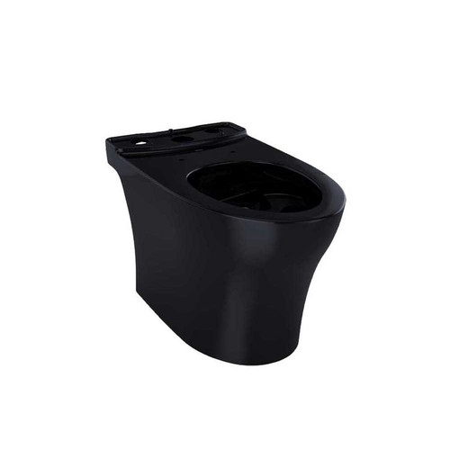 Elongated Universal Height Skirted Toilet Bowl with CeFiOntect Glaze in Ebony