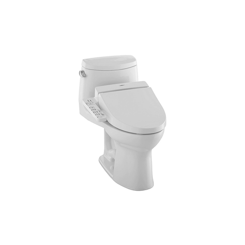 1.28 GPF One-Piece High Efficiency Tornado Flush Elongated Toilet in Cotton