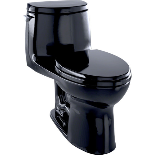 1.0 GPF 1G One-Piece Elongated Toilet Bowl in Ebony