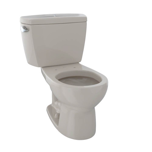 1.6 GPF Two-Piece Round Toilet with Single Flush and Boltdown Tank Lid in Bone 1.6 GPF Two-Piece Round Toilet with Single Flush and Boltdown Tank Lid in Bone
