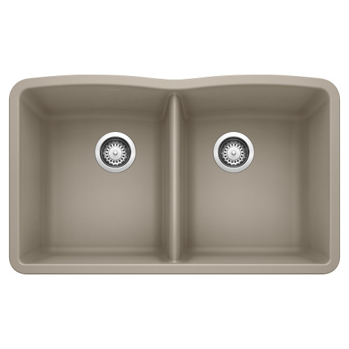 19.25-In X 32-In Double-Basin Granite Undermount Residential Kitchen Sink in Truffle