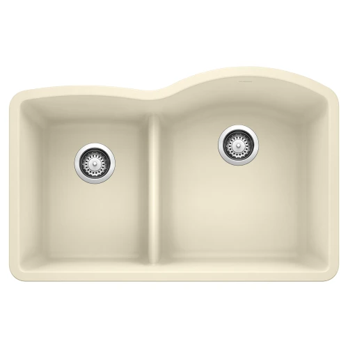 32-In X 20.875-In Double-Basin Granite Undermount Residential Kitchen Sink in Biscuit