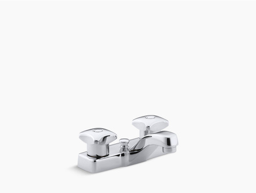 0.5 Gpm Centerset Commercial Bathroom Sink Faucet With Pop-Up Drain And Standard Handles in Polished Chrome 0.5 Gpm Centerset Commercial Bathroom Sink Faucet With Pop-Up Drain And Standard Handles in Polished Chrome