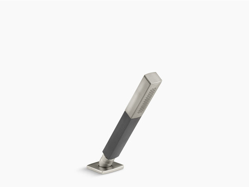 Square 2.5 Gpm Multifunction 2-Way Handshower With Grey Handle In Vibrant Brushed Nickel Square 2.5 Gpm Multifunction 2-Way Handshower With Grey Handle In Vibrant Brushed Nickel